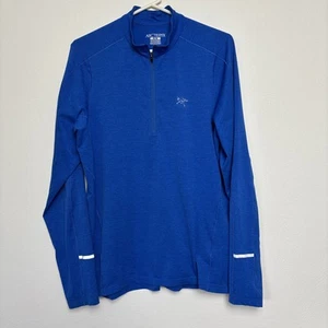 Pullover para Hombres Arcteryx Cormac Talla M 1/4 Cremallera Capa Azul Real Excelente Estado - Imagen 1 de 8
