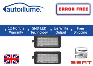 SEAT FR Ibiza Mk4 6J 6P 2008.- 2016 Número de matrícula LED Luces Canbus Free - Imagen 1 de 7