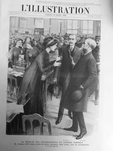 1909 Woman Feminist Feminism Revolt Telegraphist 1 Old Newspaper - Picture 1 of 1