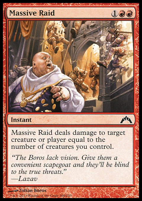 MTG Magic the Gathering Massive Raid (100/257) Gatecrash LP - Image 1 of 1