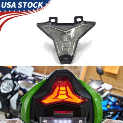 Luz trasera de freno LED integrada luz de señal de giro para Kawasaki Ninja 400 ZX-6R Foto 1 de 4