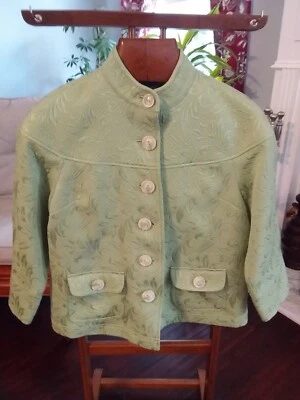 Chaqueta Emma James Brocado Verde Menta Talla 8 Foto 1 de 3