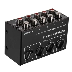 CX400 Mini Passive Stereo Mixer Rca 4-Channel Passive Mixer Small Mixer Mixer - Picture 1 of 7