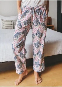 Pantaloni Pigiama Printfresh Tiger Queen Cotone Biologico Bianco Rosa S - Foto 1 di 5