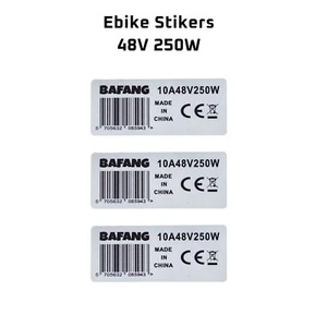 3x Ebike Sticker For BAFANG 10A 48V 250W Ebike Label - Picture 1 of 2