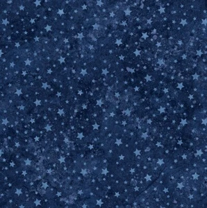 Northcott – Stonehenge Stars & Stripes 12 – Tonal Stars – Navy - By the Yard