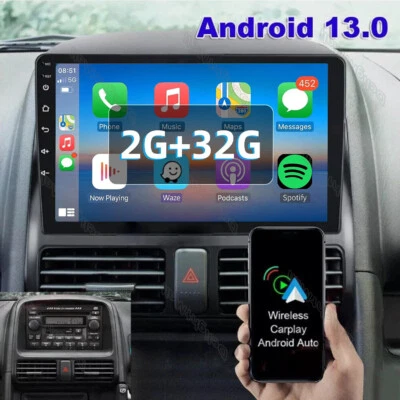 For Honda CR-V CRV 2002-2006 Android 13 Apple Carplay Car Stereo Radio GPS Navi - Image 1 of 4