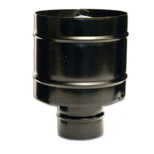 FUMAIOLO COMIGNOLO ANTIVENTO CANNA FUMARIA PER TUBO STUFA PELLET IN ACCIAIO NERO - Immagine 1 di 1