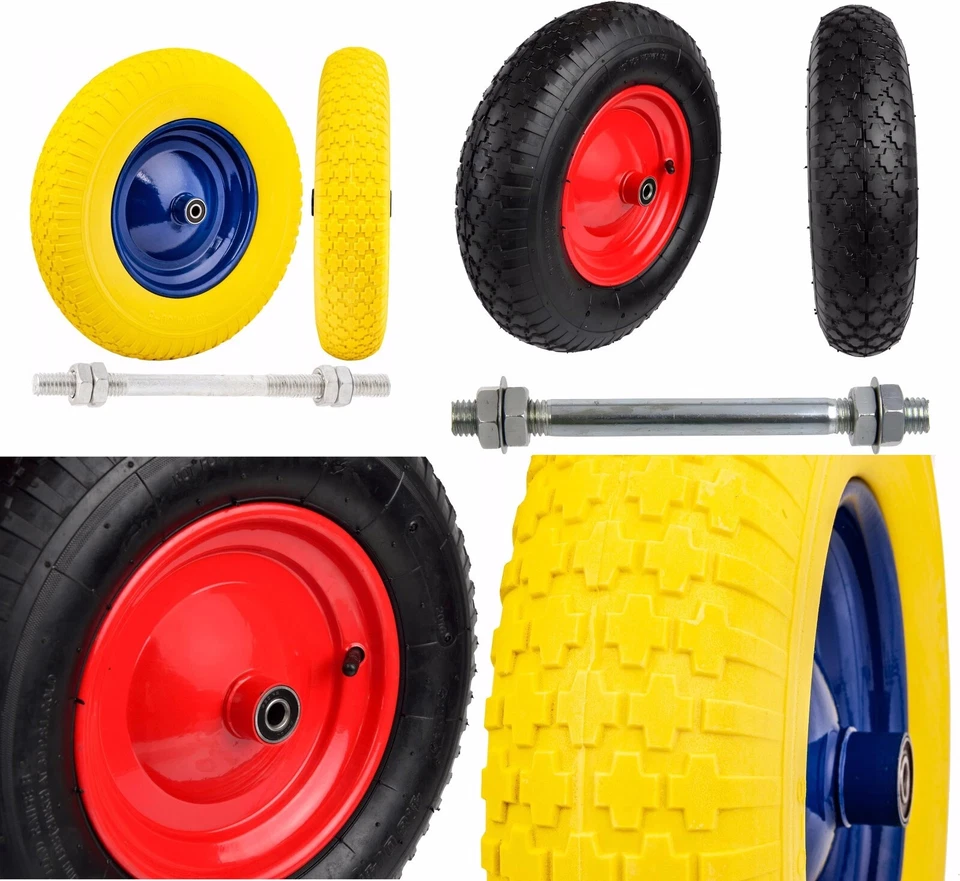 Schubkarren- und Wagenräder - Verschiedene Ausführungen und Farben - Bild 1 von 1