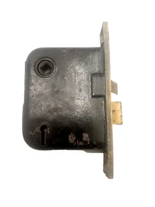 Vintage Antique Mortise Lock Door Hardware Salvage Deadbolt lockset OLD metal - Picture 1 of 13