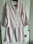 Vintage Miss Elaine womens Pale Pink 2pc pajama set brushed flannel  backing GVC