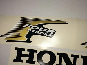 Honda 90 hp Outboard 4-Stroke Decal Kit Fourstroke set Gold - Picture 1 of 2