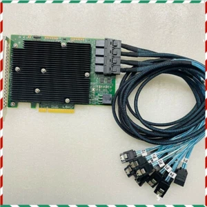 9300-16I 12GB/S LSI SAS HBA BUS ADAPTER CARD IT Mode 4*SFF-8643 SATA Cable US - Picture 1 of 6