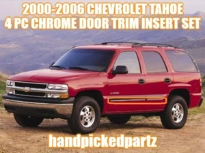 NEW!!! 2000-2006 CHEVROLET TAHOE CHROME DOOR TRIM INSERT REPLACEMENT SET - 4 PC - Picture 1 of 5