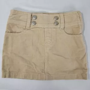 Gymboree Girl's Tan Beige Khaki Brown Corduroy Skirt Size 4 Pockets 100% Cotton - Picture 1 of 5