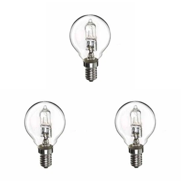Low Energy Halogen G45 18W (equivalent to 25 watt) E14 clear 3 pack - Image 1 of 1