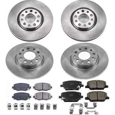 PowerStop Disc Brake Kit - Front and Rear - Fits Fiat 500X 2016-2019, Jeep Reneg — 第 1/4 张图片