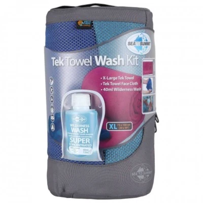 Kit lavaggio asciugamani Sea to Summit Tek XL asciugamano, panno viso e lavaggio deserto 40 ml - Immagine 1 di 3