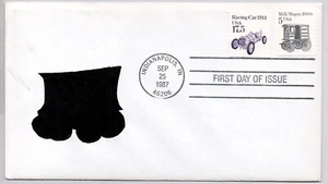 #2262 RACING CAR 1911 TRANSPORTATION SERIES STAMP HAND CUT PAPER ARTWORK FDC - Picture 1 of 1