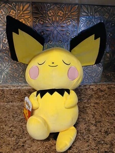 Pokémon Sleeping Pichu 18 pulgadas Peluche Amigos Muñeca Jazwares NUEVO - Imagen 1 de 6