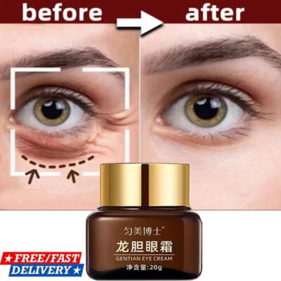 Gentian Eye Cream Tighten Dual Bags Dark Circle Anti Puffiness Wrinkle Anti USA - Image 1 of 4