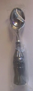 Cuchara de helado de coca cola con mango de peltre de metal plateado 8" de alto NUEVO - Imagen 1 de 2
