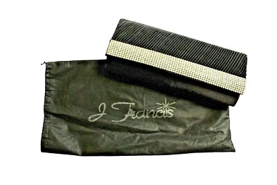 J Francis черный со стразами Дамская сумка сумочка вечер сумка цепочка ручки с мешок для пыли - Изображение 1 из 4