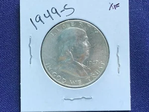 1949-S Franklin Silver Half Dollar E8374 - Picture 1 of 4