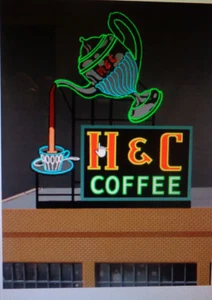 LIGHT WORKS USA #7781 SUPER ANIMATED NEON H&C COFFEE NEW IN PKG - Picture 1 of 1