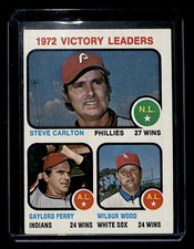 1973 1972 VICTORY LEADERS STEVE CARLTON/GAYLORD PERRY/WILBUR WOOD PHILADELPHIA