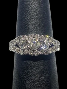 Anillo de aniversario de oro-diamante para dama 39 diamantes 1,63 quilates T.W. 14K (MP1046264) - Imagen 1 de 4