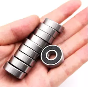 10 Stück 608 2RS 608RS Rillenkugellager Gummi doppelt abgedichtet 8 x 22 x 7 mm - Bild 1 von 9
