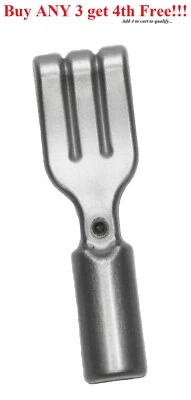 ☀️Nueva Minifigura LEGO, Utensilio Plano Plateado Tenedor de Comida Foto 1 de 3