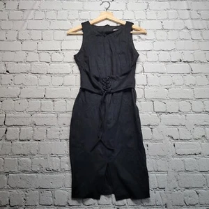 Love...ady Black Lace Waist Fitted Sheath Sleeveless Dress NWT Size XS - Picture 1 of 10