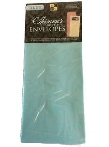 DCWV Blue Shimmer Cardstock Envelopes 10Pk Standard A10 Size NIP Elegant Mailer - Picture 1 of 5