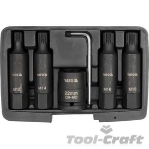 Yato professional 3/4" impact spline bits sockets sizes M12-M18(YT-1057) - Picture 1 of 1