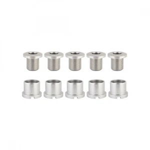 Origin8 Double Chainring Bolts M8x8.5mm Bolt / M8x7mm Nut Double/Triple Silver - Picture 1 of 1