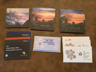 Lot of 8 US Mint Uncirculated Coin sets (1992-2011) BU In OGP read - Image 1 of 4