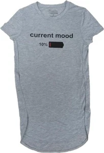 FREEZE Emoji Graphic-Print Juniors' Short Sleeve T-Shirt "Current Mood" Large - Picture 1 of 6