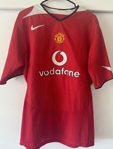 Nike Manchester United FC MUFC 2004/2005 Home Jersey LS Wayne Rooney #8 Debut L