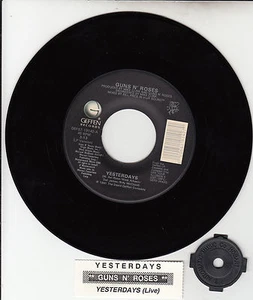 GUNS N' ROSES Yesterdays & Yesterdays (Live) 7" 45 record + juke box strip RARE - Picture 1 of 1