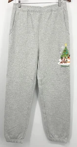 EUC Disneyland Womens Christmas Gray Sweatpants Small Jogger Cotton Stretch - Picture 1 of 10