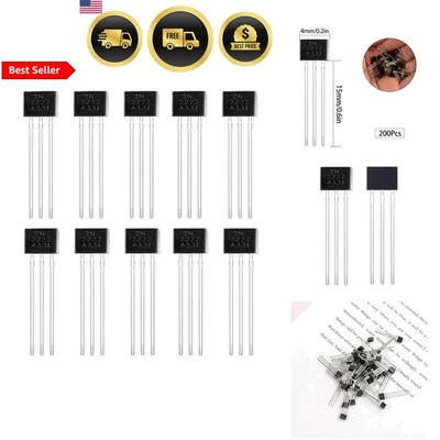 NPN Transistor Silicon Amplifier TO-92 Pack 200pcs Electronics DIY - Image 1 of 4