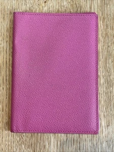 Smythson Passport Cover In Classic Rose Pink Leather- Gold Hardware- Used - Picture 1 of 4