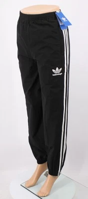 BALENCIAGA X ADIDAS WOMENS TRACK PANTS STRIPED 34 / UK 6 BLACK AD - Image 1 of 4