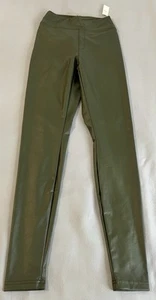 Offline by Aerie Faux Leather Leggings Soft Stretch Green Women’s Sz Small NWT - Picture 1 of 9
