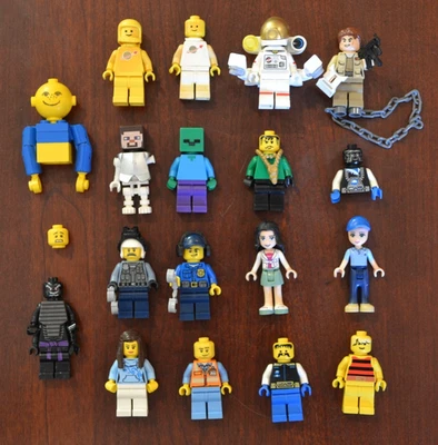 LOT 19 LEGO MINIFIGURES MINIFIGS LORD GORMADON STAR WARS CITY POLICE MINECRAFT - Image 1 of 4
