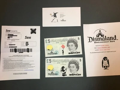 罕见艺术 Dismaland 印花帆布绘画 WSM 15 Banksy — 第 1/2 张图片