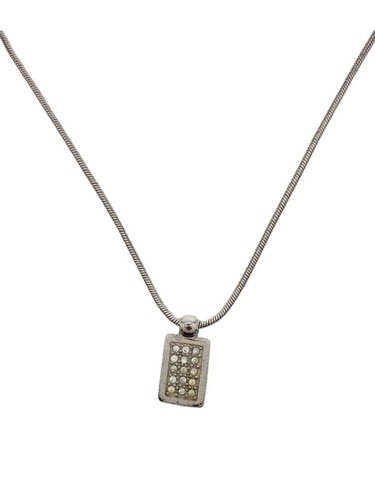 Collana Christian Dior logo CD placcato argento top disponibile donna