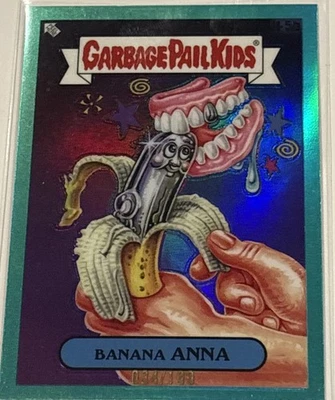 Cubo de basura Banana Anna/199 Blue Refractor Topps cromo GPK AN-5B niños Foto 1 de 4